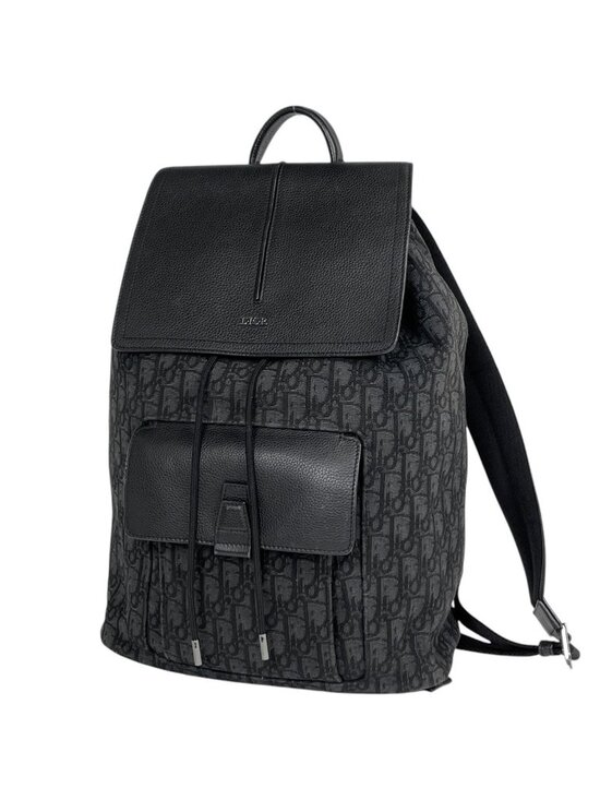 Dior Backpack Oblique Jacquard Trotter Canvas Black main image 7